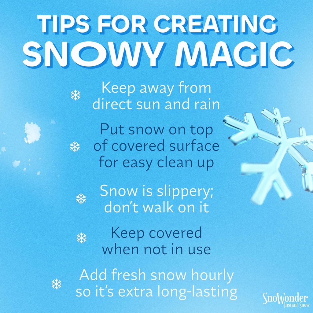 SnoWonder Instant Snow | Create 36 Gallons of Realistic Fake Snow for Fun Crafts & Cloud Slime