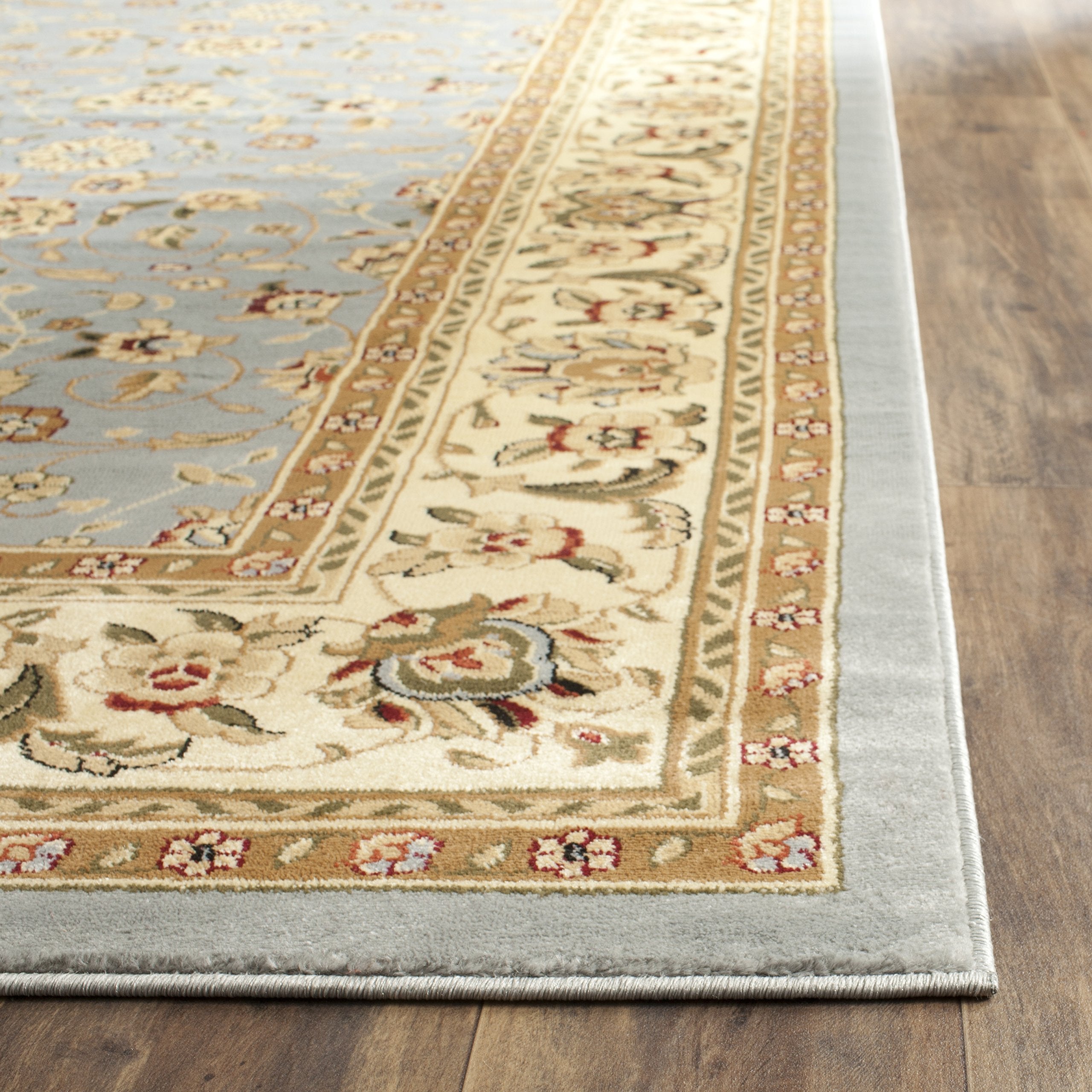 SAFAVIEH Lyndhurst Collection Accent Rug - 2'3" x 4', Light Blue & Ivory, Design, Non-Shedding & Easy Care, Ideal for High Traffic Areas in Entryway, Living Room, Bedroom (LNH312B)