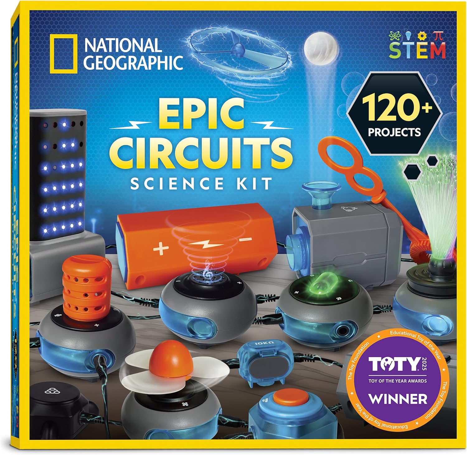 National Geographic Circuit Maker Kit - STEM Electronics Kit for Kids | 120 Fun Electrical Projects