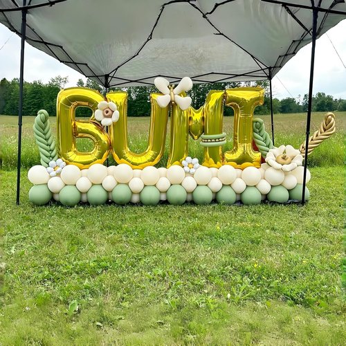 40 Inch Giant Alphabet Balloons by W - Customizable Gold Letters for Birthday Party Decor