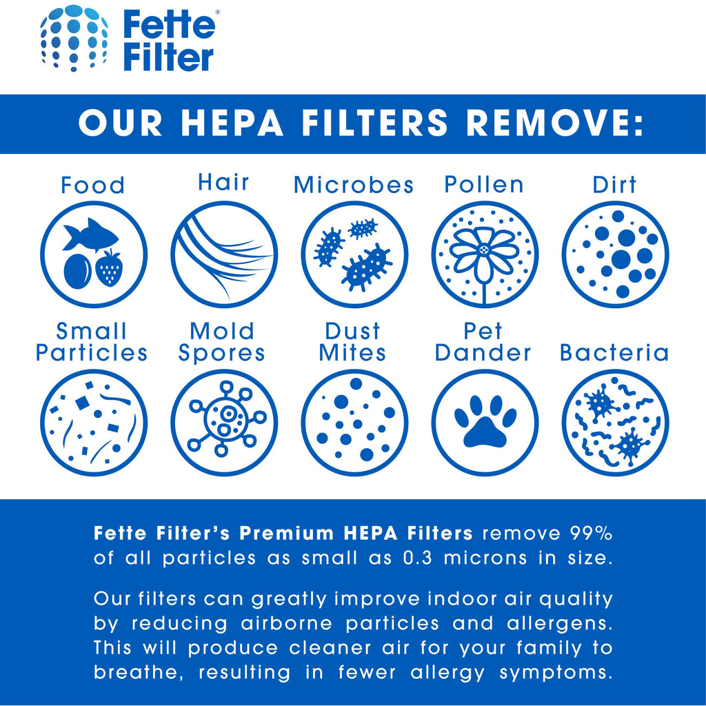 Fette Filter - Vacuum HEPA Filter Compatible with Dirt Devil F1 (F-1) Compare to Part # 3JC0280000, 3-JC0280-000 & 2JC0280000, 2-JC0280-000 (Pack of 3)