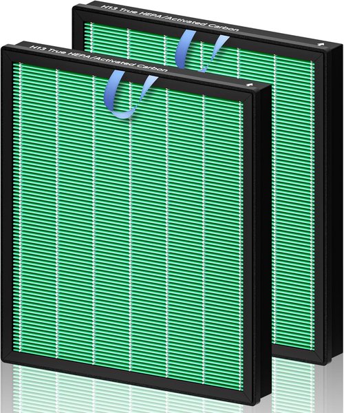 Improvedhand Vital 100S Replacement Tox-in Filter - 3-in-1 High-Efficiency Activated Carbon | 2 Pack, Green