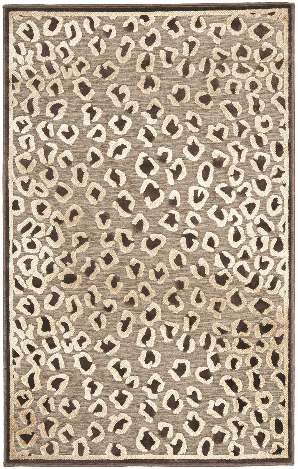 SAFAVIEH Paradise Collection Accent Rug - 2' x 3', Beige & Brown, Animal Print Viscose Design, Ideal for High Traffic Areas in Entryway, Living Room, Bedroom (PAR84-303)