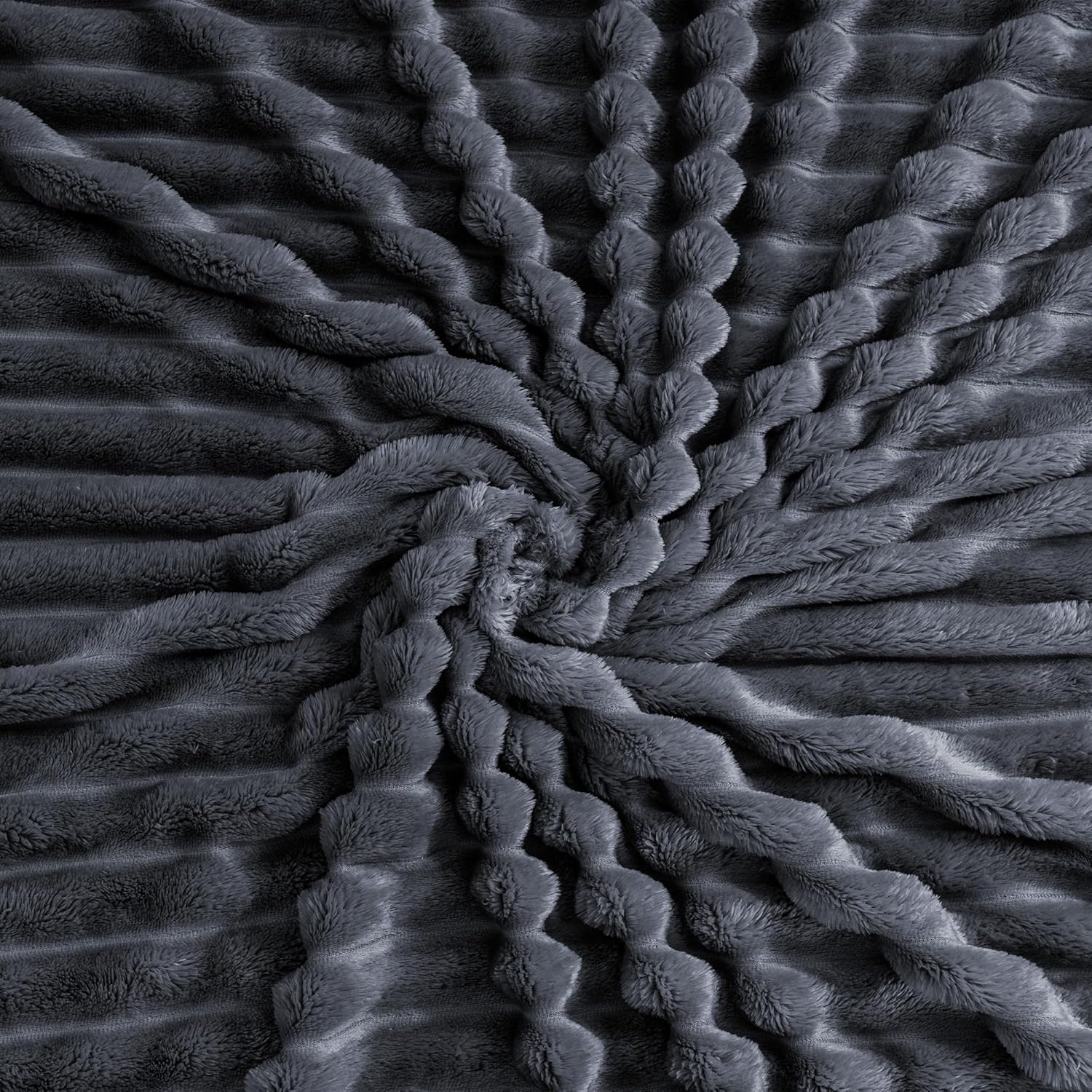 Skiennix Super Soft Queen Blanket - Premium Silky Flannel Fleece, Lightweight & Cozy, 90x90 Inches, Dark Grey