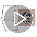 GOGUDIZ Compact Pocket Makeup Mirror - 1X/2X Magnifying Travel Mirror