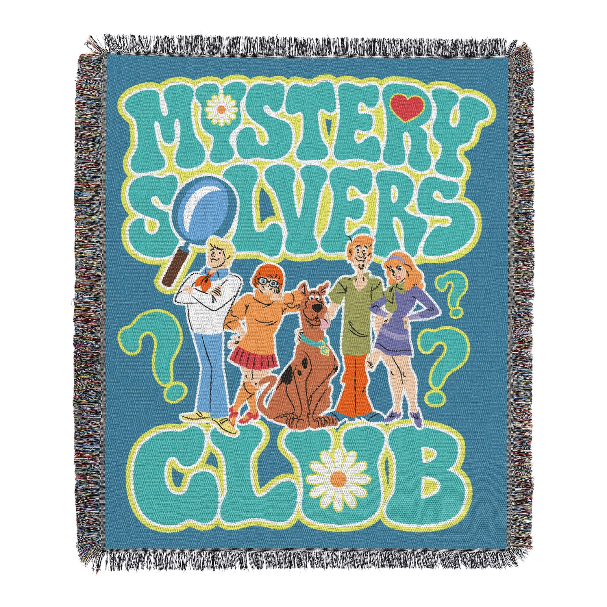 Northwest Scooby Doo Woven Tapestry Throw Blanket, 48" x 60", Mystery Solvers