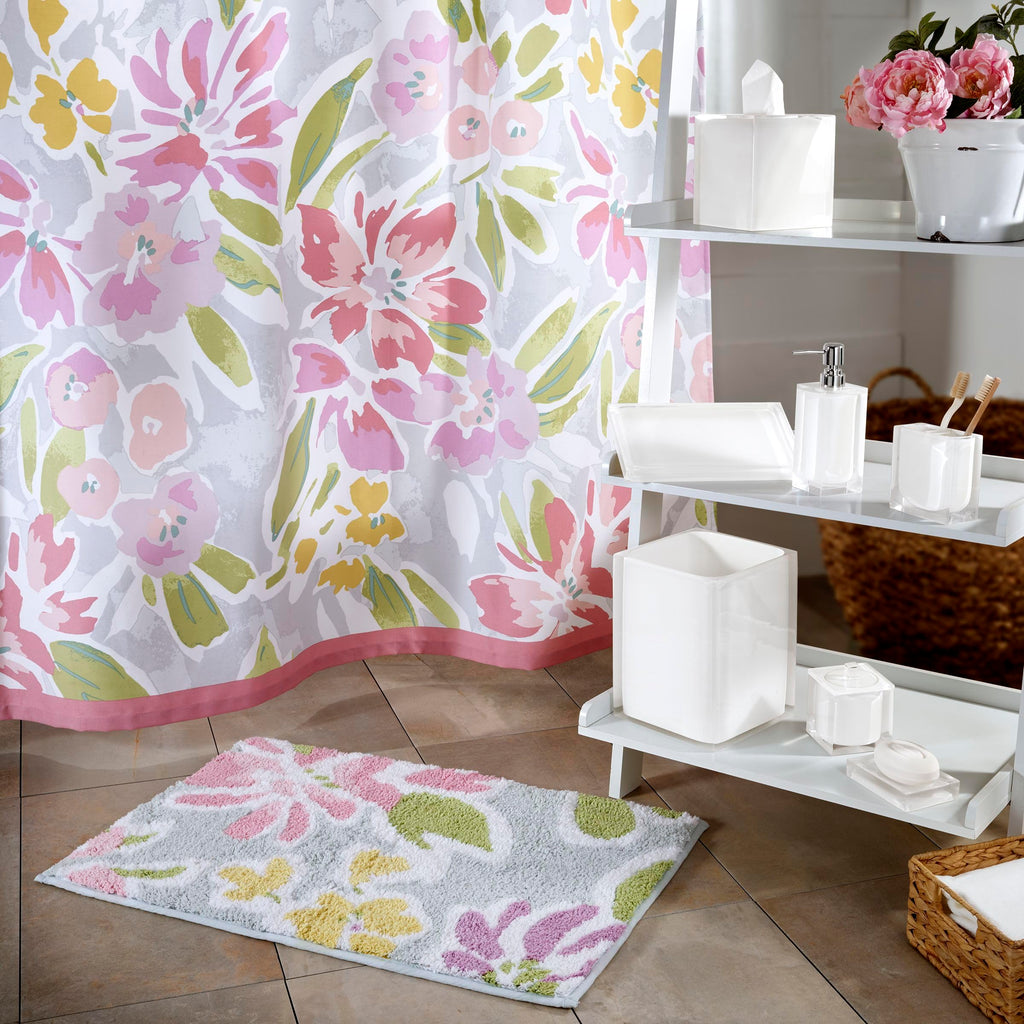 Izod - Fingertip Towels, 100% Soft & Absorbent Cotton Towel, Floral Home Decor, Set of 2 (Catalina)