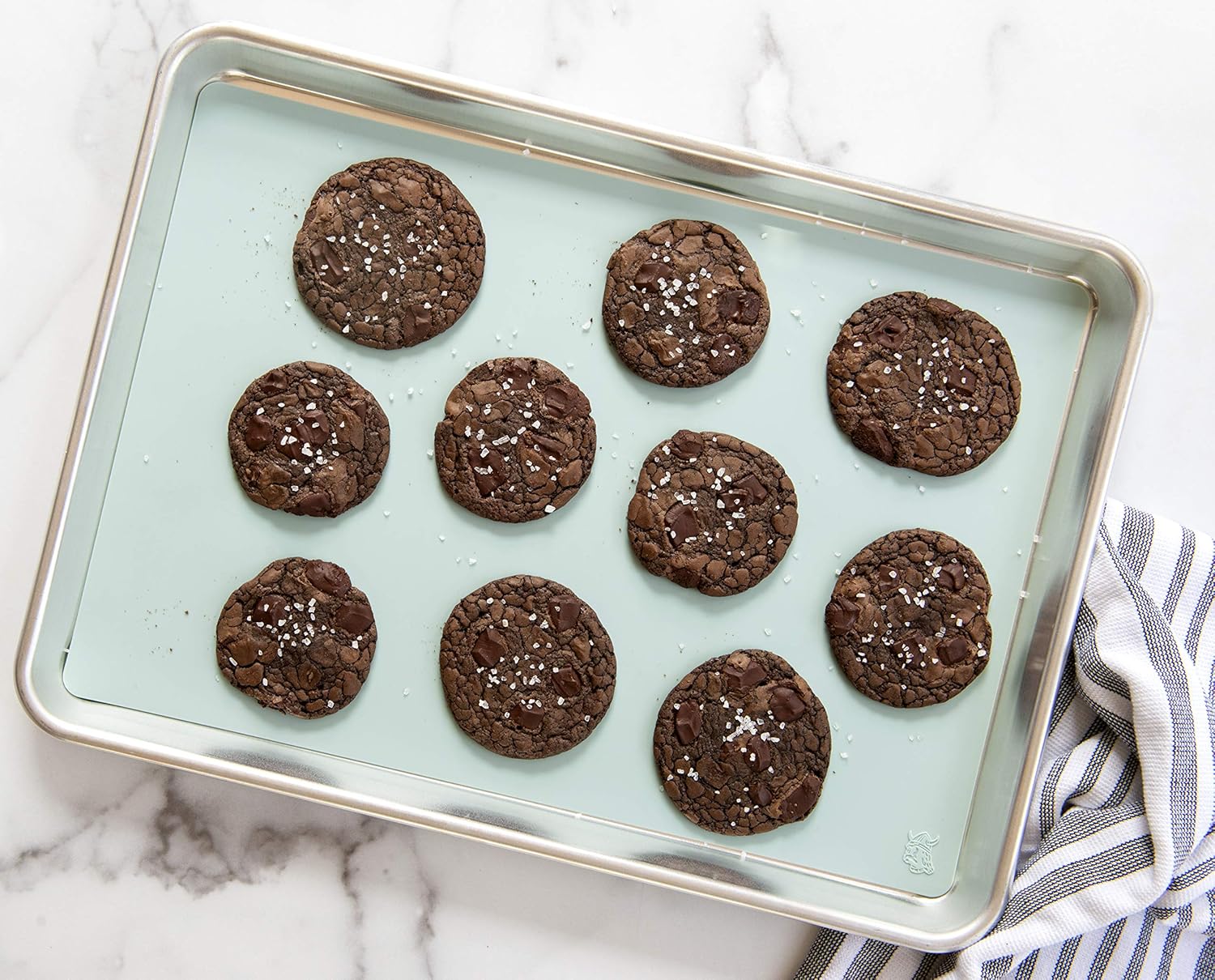 Nordic Ware 3-Piece Cookie Set - Includes Aqua Baking Mat for Perfect Baking Every Time