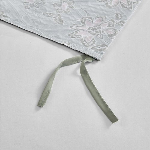 Jessica Simpson Botanical Embossed Sage Green Duvet Cover Set Queen/Full Size Bedding Set Ensemble - 3 Piece Set