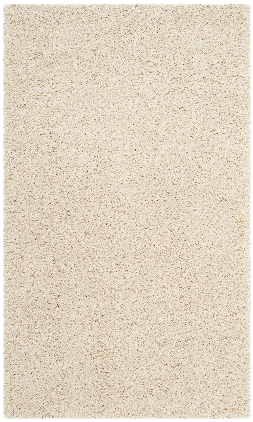 SAFAVIEH Laguna Shag Collection Accent Rug - 2'3" x 4', Beige, Solid Design, Non-Shedding & Easy Care, 2-inch Thick Ideal for High Traffic Areas in Entryway, Living Room, Bedroom (SGL303B)