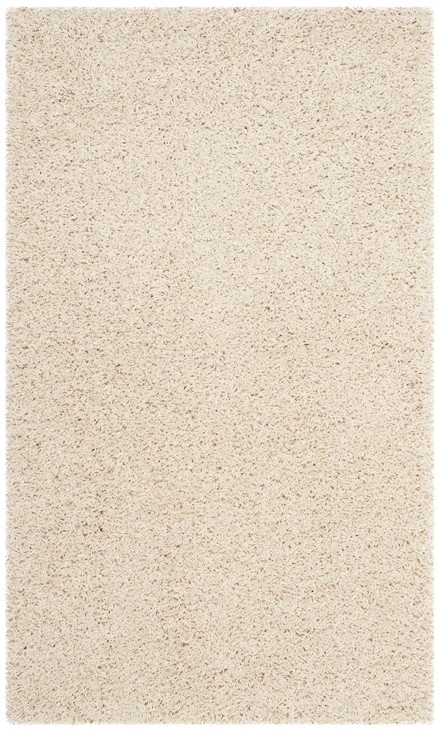 SAFAVIEH Laguna Shag Collection Accent Rug - 2'3" x 4', Beige, Solid Design, Non-Shedding & Easy Care, 2-inch Thick Ideal for High Traffic Areas in Entryway, Living Room, Bedroom (SGL303B)