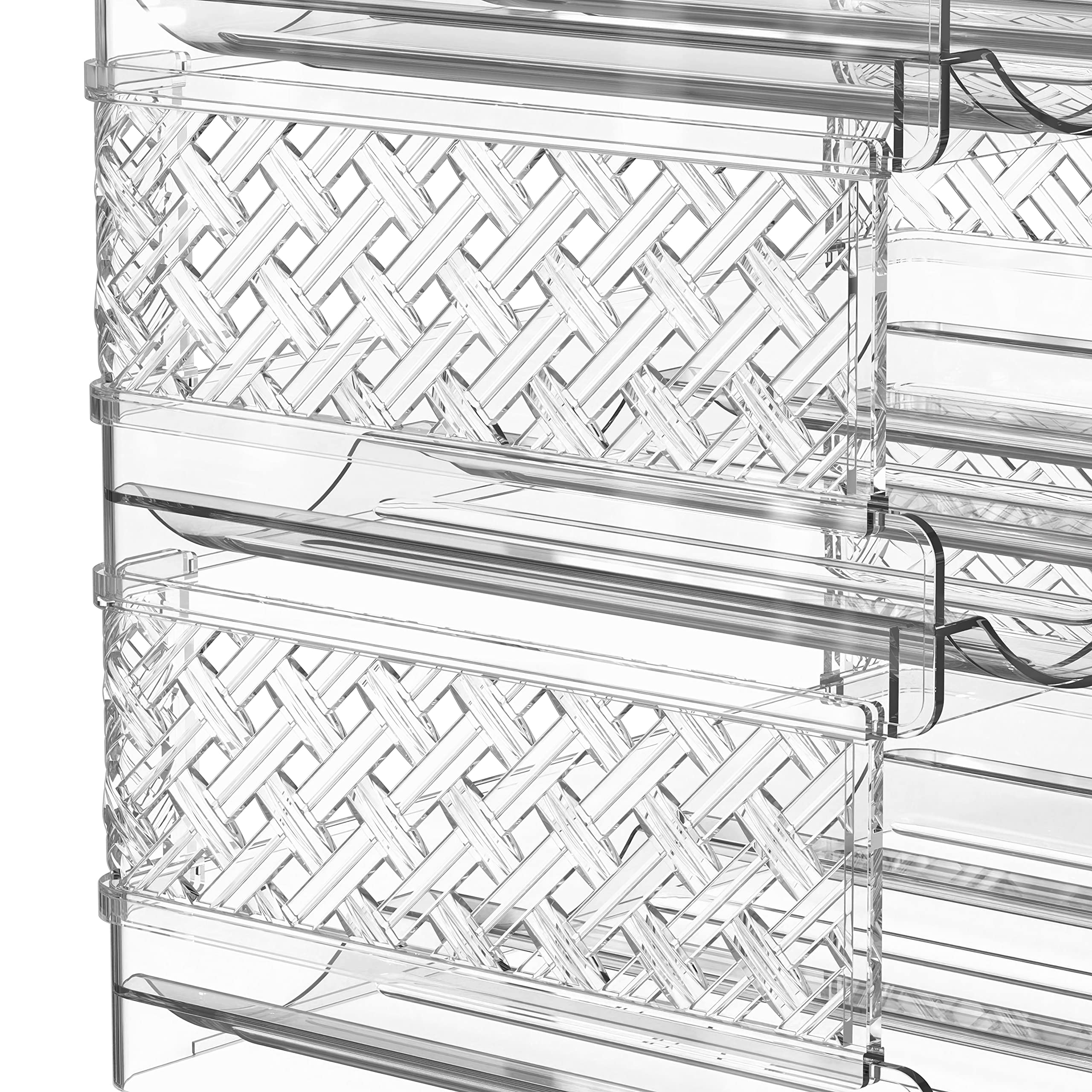 Simple Houseware 3-Tier Stackable Water Bottle Storage Organizer, Clear - Space Saving Bottle Holder for Kitchen, Pantry, and Refrigerator - Fits Stanley 40 oz Tumbler