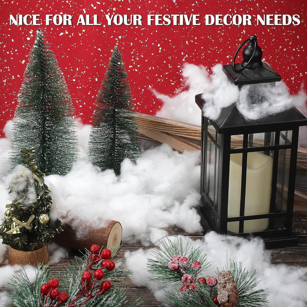 Aodaer Artificial Snow Decor - 1500g Fluffy Soft Cotton Fake Snow for Holiday Displays & Christmas Trees