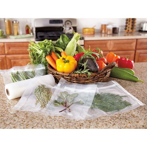 FoodSaver Vacuum Sealing Machine and Bags Bundle | PowerVac Compact Vacuum Sealer + Custom Fit Bags