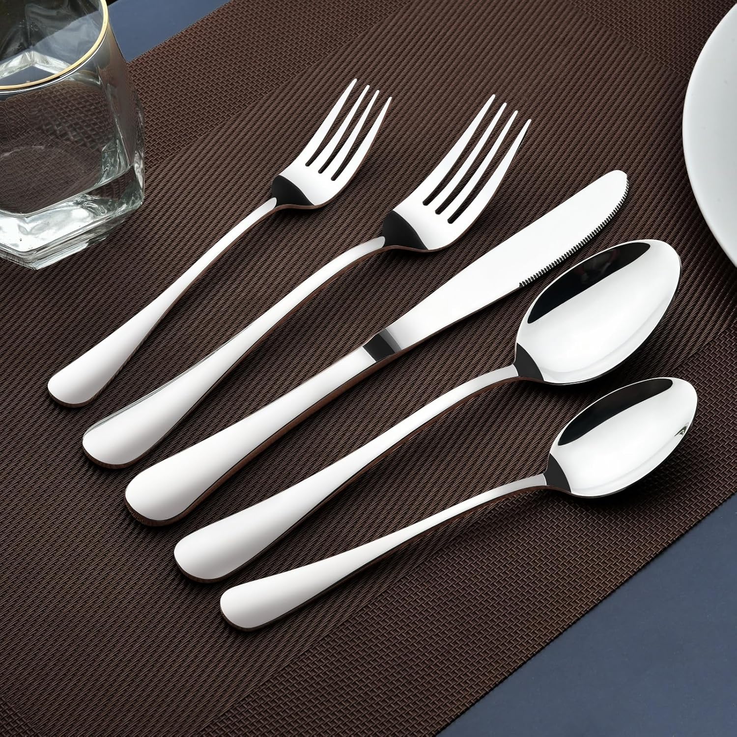 Regine Switzerland 60-Piece Silverware Set - Heavy-Duty Stainless Steel Utensils for 12 | Dishwasher Safe Gift Set