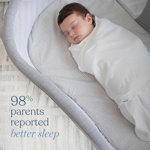 HALO Micro-Fleece Sleepsack Swaddle - 3-Way Adjustable Blanket for Newborns | TOG 3.0, Daisy, 0-3 Months
