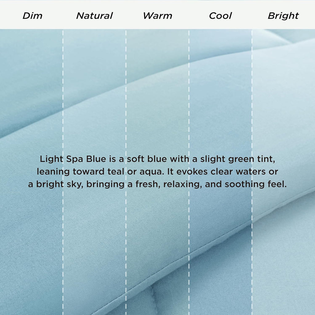 Bedsure Comforter Duvet Insert - Quilted Twin XL All-Season Down Alternative Bedding, Light Spa Blue 92x68 Inches