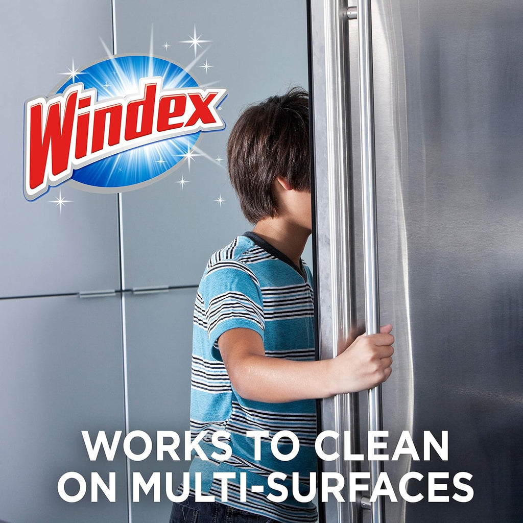 Windex Multipurpose Disinfectant Cleaner Spray - Citrus Fresh Scent, 2L Bottle Made from 100% Recycled Plastic