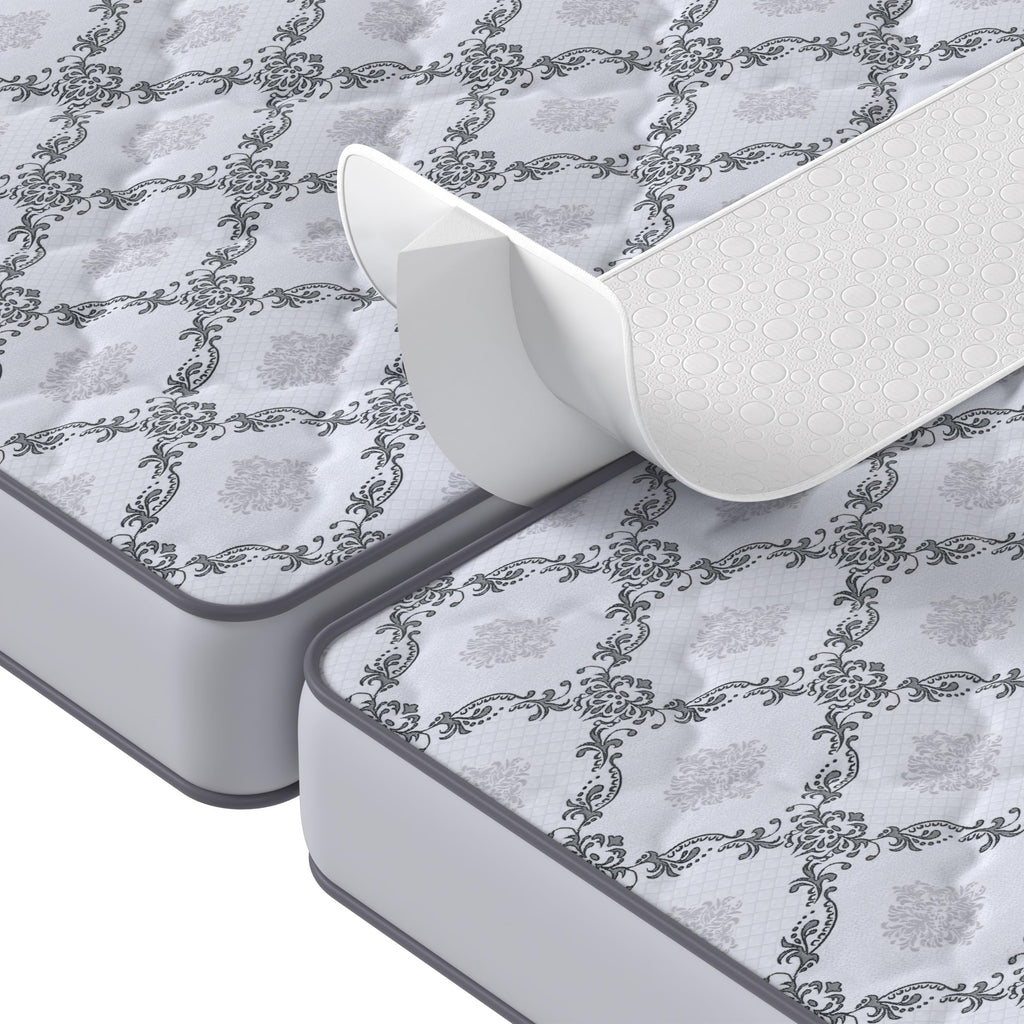 Insieme 12 x77 inch Bed Bridge Twin to King - Split King Gap Filler for Adjustable Bed - Hypoallergenic Fabric - White, Thin and Strapless