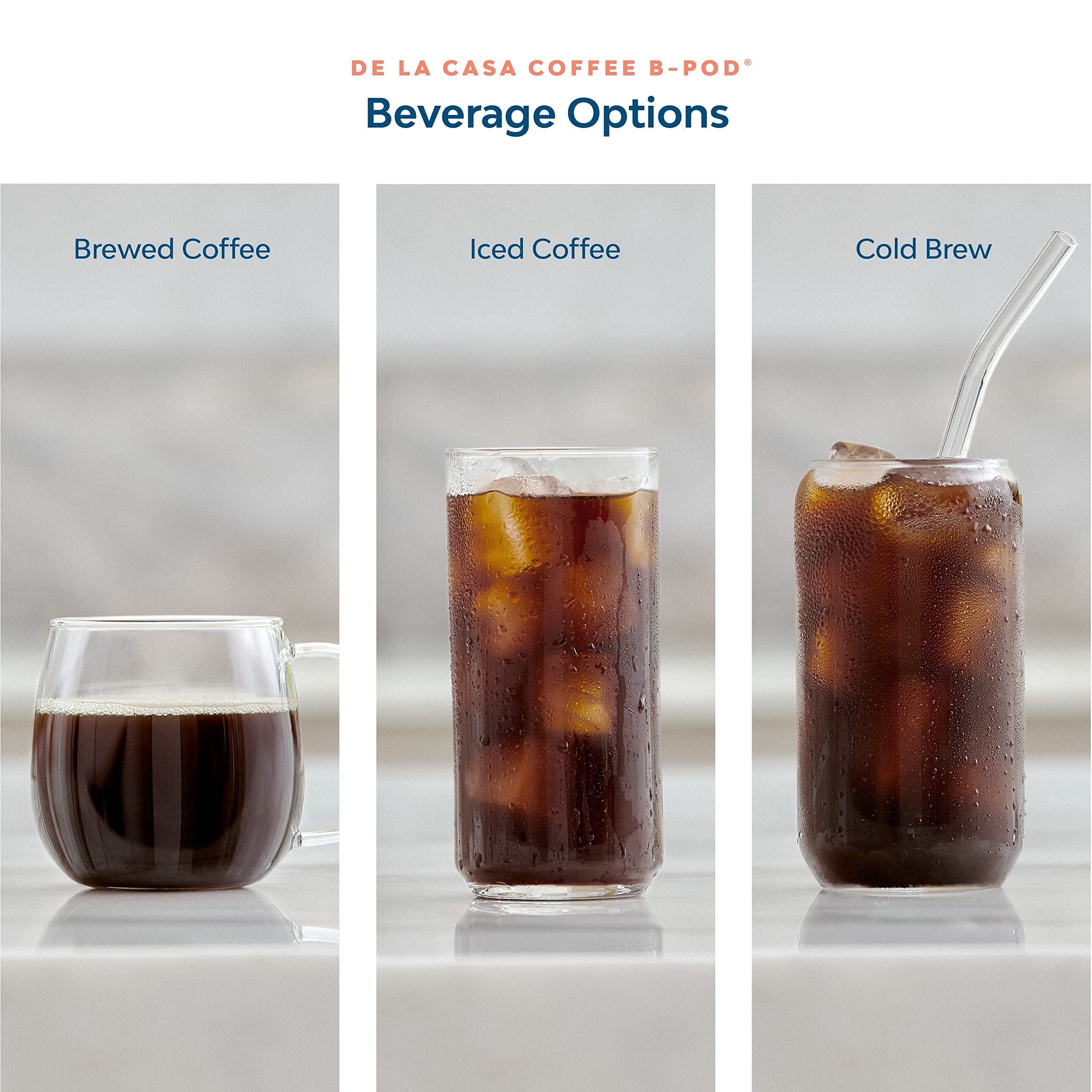 Wonderland Coffee | De La Casa Coffee B-Pods | Only Compatible with Bruvi Single-Serve Coffee Brewer | Includes 60 Pods