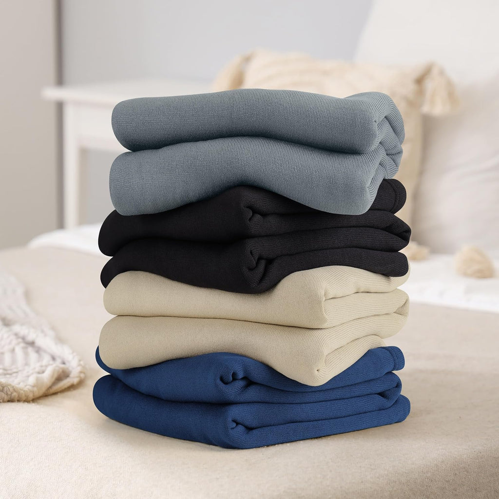 Utopia Bedding Knit Blanket - Soft Lightweight Jersey Blanket | Queen Size 90x90 Inches, Grey