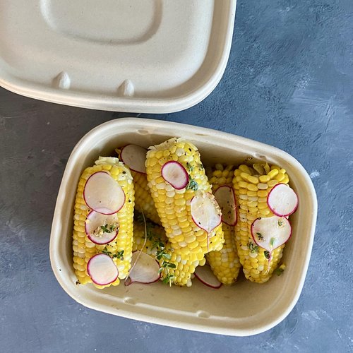 SugaWrap Disposable 48oz Food Containers with Lids (200 Bowls + 200 Lids) Eco-Friendly Biodegradable Bamboo & Sugarcane, Sturdy & Leak Resistant, Freezer & Microwave Safe for Hot & Cold (48 oz)