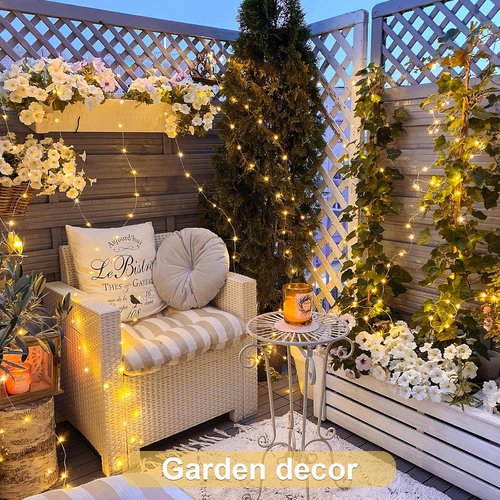 JMEXSUSS Battery Operated Fairy Lights - 400 LED 132ft String Lights with Remote | Warm White Indoor/Outdoor Decor