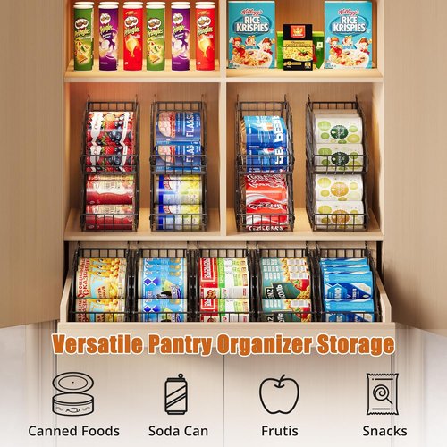Can Organizer by [Brand Name] - 8-Pack Stackable Storage for Pantry & Fridge | Holds Up to 72 Cans