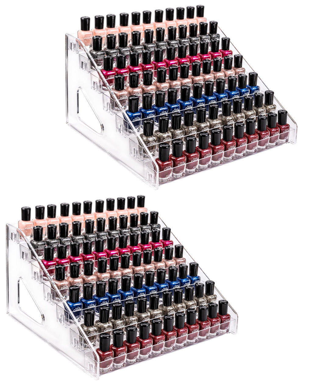 Pero Pero Nail Polish Organizer Acrylic Display Rack for Nail Polish Holder Sunglasses Organizer Essential Oils Holder Clear Eyeglasses Display Case Makeup Organizer