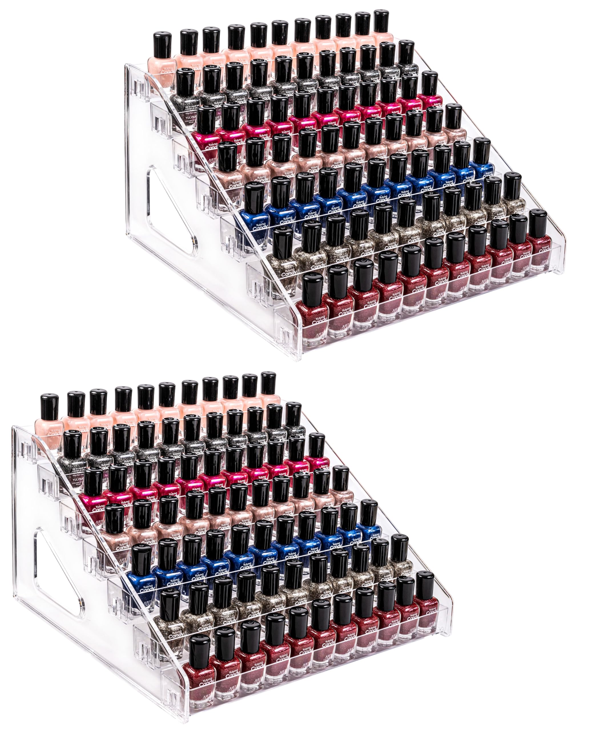 Pero Pero Nail Polish Organizer Acrylic Display Rack for Nail Polish Holder Sunglasses Organizer Essential Oils Holder Clear Eyeglasses Display Case Makeup Organizer