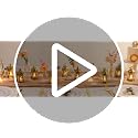 Vintage Gold Mini Lanterns Pack of 10 with Remote Control for Centerpieces