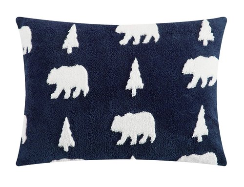 Dearfoams Mama Bear Jacquard with Sherpa Applique 3 piece Comforter Set with Sherpa Reverse, King Size