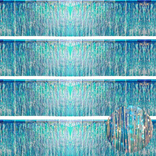 Iridescent Tinsel Garland 48FT - Sparkling Birthday Decorations for Girls | Mermaid & Unicorn Party Supplies
