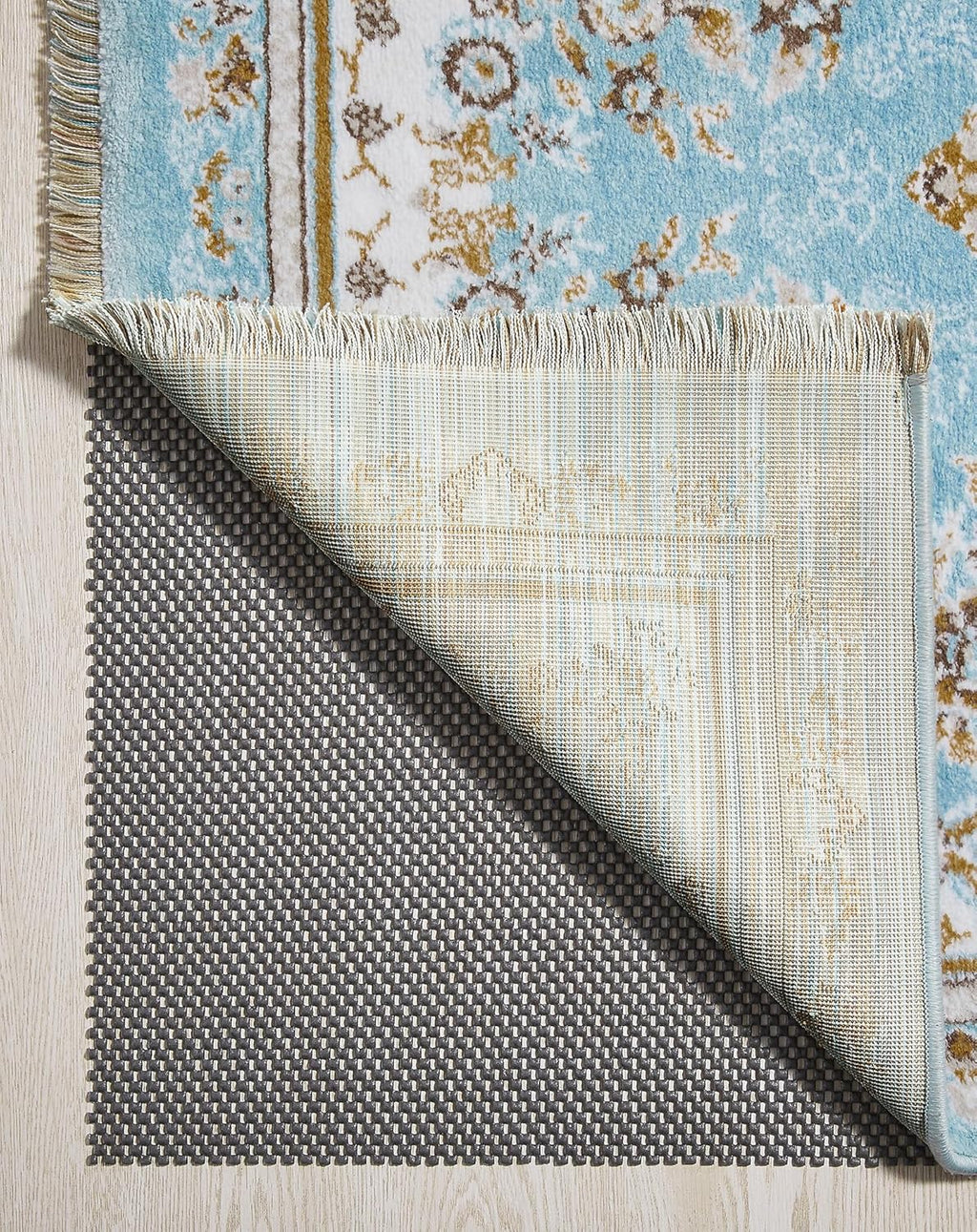 Veken Rug Pad Gripper - Non-Slip 8x10 Ft Dark Grey Mat for Hardwood & Tile Floors