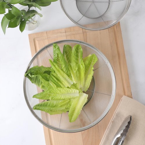 Martha Stewart Covello Stainless Steel Mesh Colander Set 2-Pieces, Silve