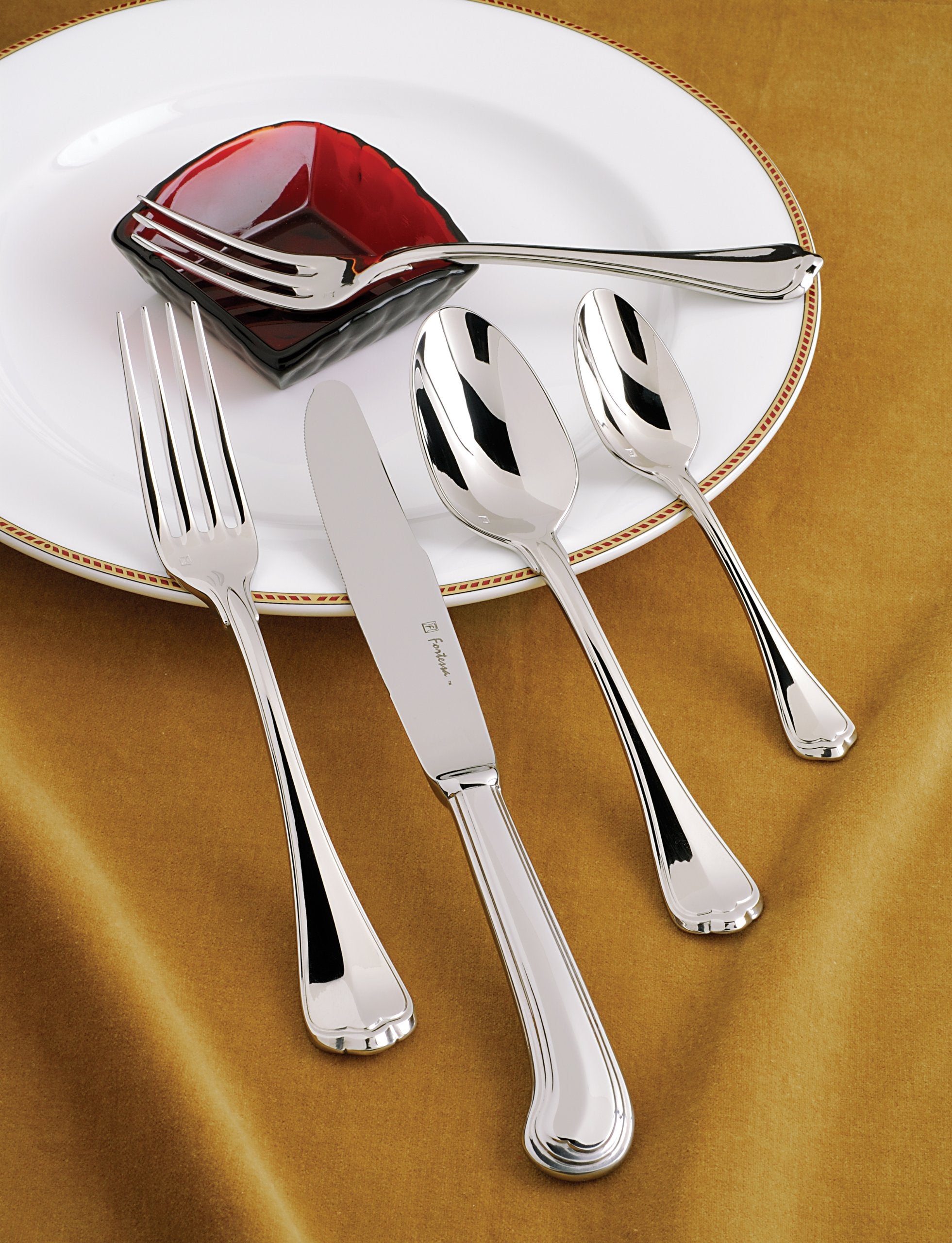 Fortessa San Marco 18/10 Stainless Steel Flatware Salad/Dessert Fork, Set of 12