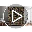 Duck Camo Shower Curtain Set - 60x72 inches with Hooks