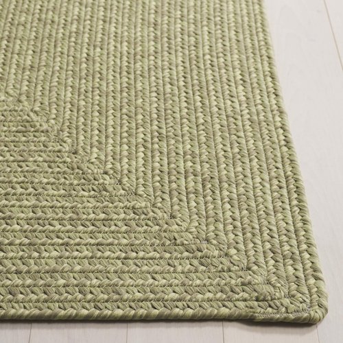 SAFAVIEH Washable Rug Outdoor Braided Collection - 2' x 3', Sage Green, Handmade & Reversible, Non-Shedding & Easy to Clean, Ideal for Entryway, Patio, Kitchen, Mudroom, Front Door (BRD317W)