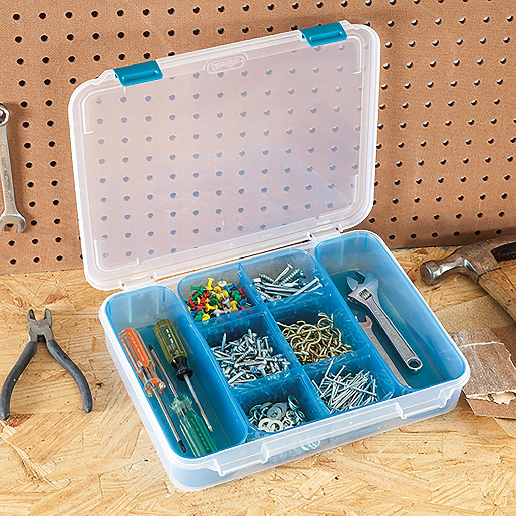 Sterilite Divided Case - Versatile Storage Solution for Organizing Crafts & Supplies | Multicolor