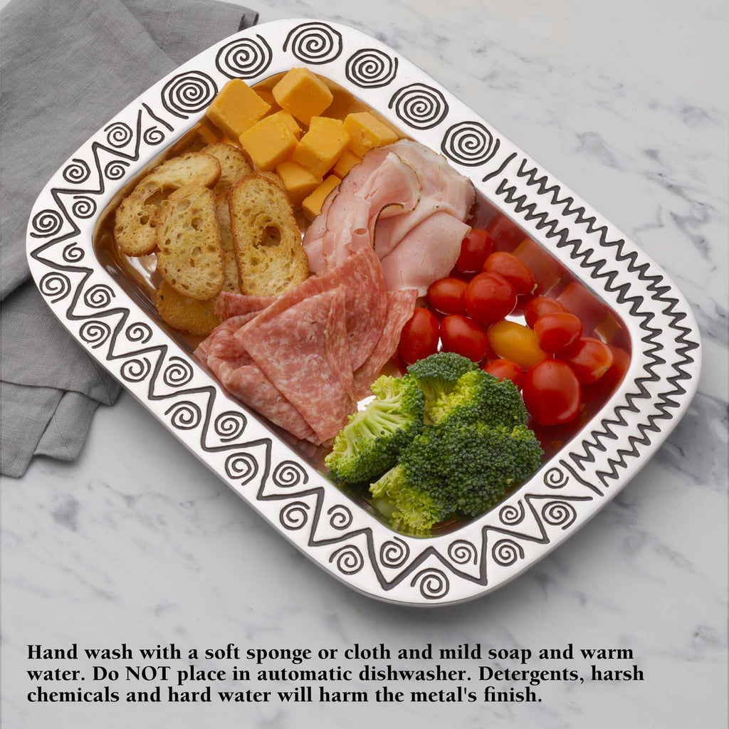 Wilton Armetale Reggae Rectangle Serving Tray, 13.5-Inch