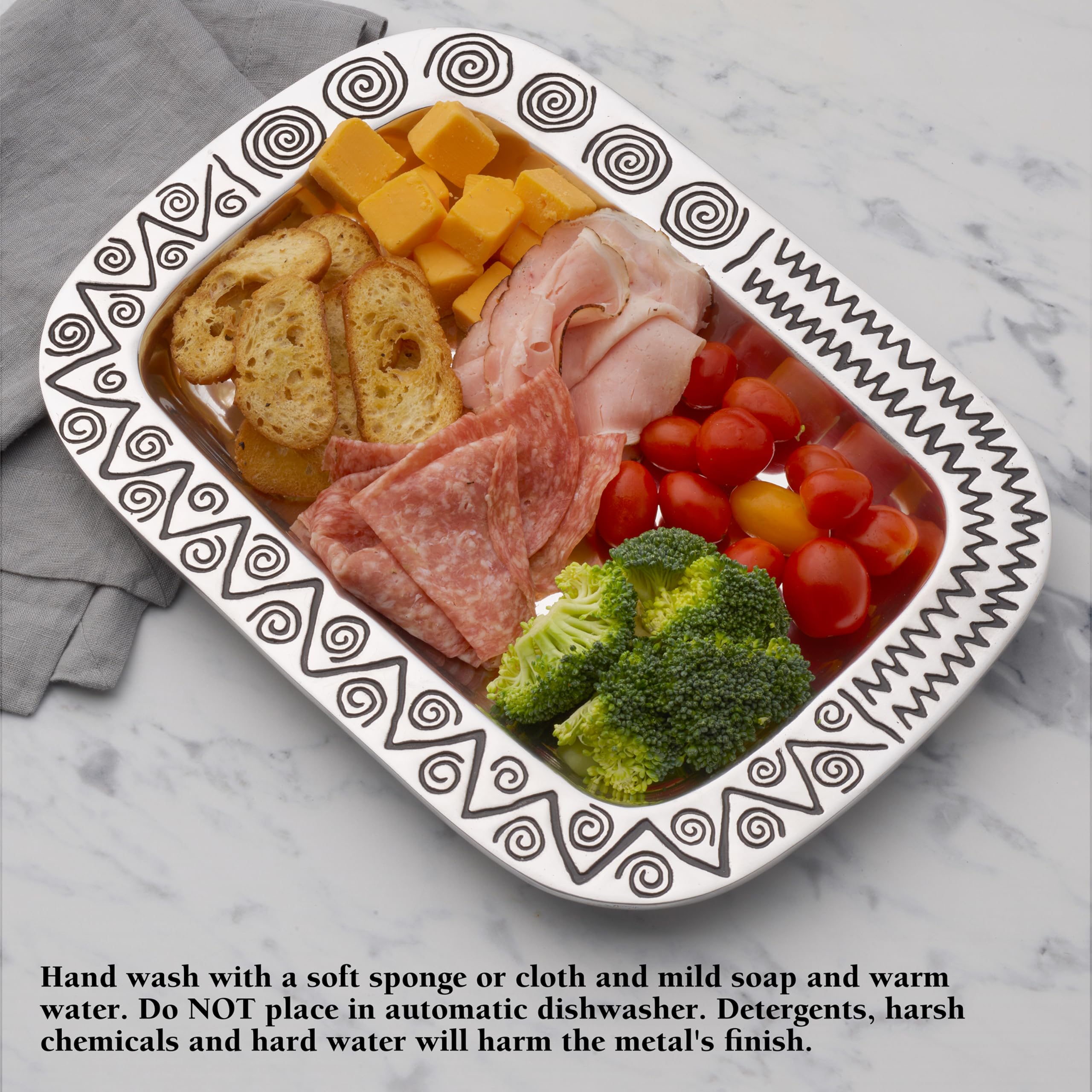 Wilton Armetale Reggae Rectangle Serving Tray, 13.5-Inch