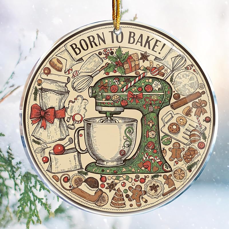 Christmas Ornament 3.6 Inch Acrylic Hanging Decoration - Funny Naughty Saying