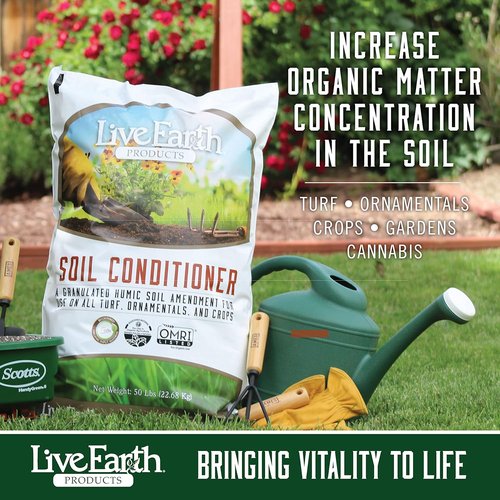 Live Earth Products Humate Soil Conditioner - Enhance Soil Health | 50 lb Bag