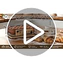 Farmhouse Egg Holder Countertop with Oak Wood & Metal - Natural & Black
