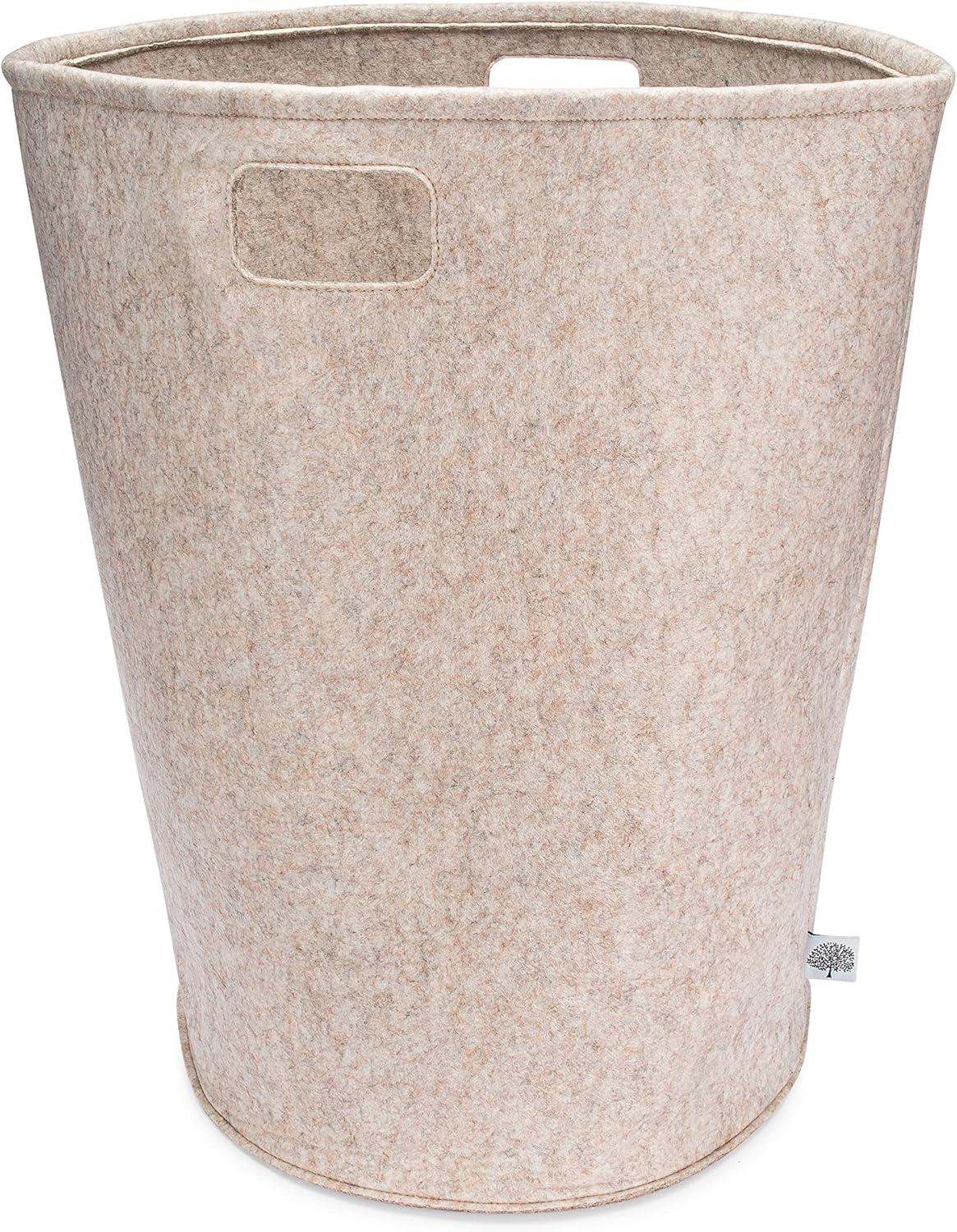 Parker Baby Nursery Laundry Hamper - Large Oatmeal Felt Storage Basket for Baby Essentials