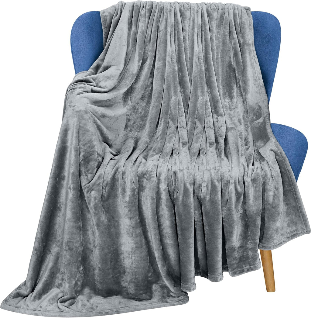 Utopia Bedding Fleece Blanket - Luxury Anti-Static Soft Microfiber Throw | Ash Grey 50x60 Inch