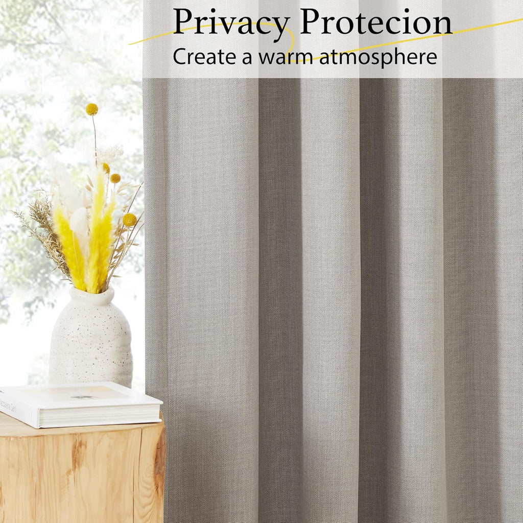 NICETOWN Blackout Valances - Thermal Insulated Short Curtains for Farmhouse Windows | 34" W x 36" L, Angora, 2 Panels