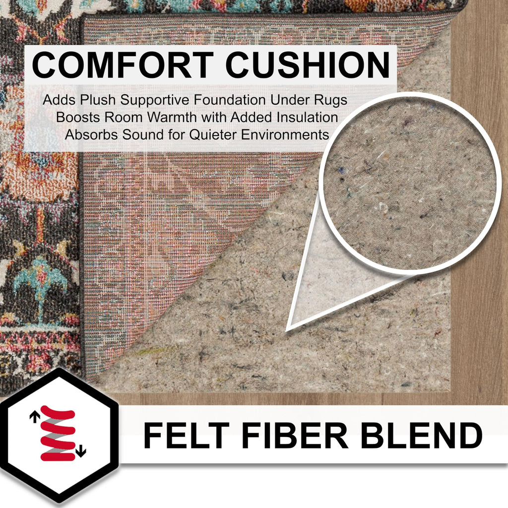 Mohawk Home Felt Rug Pad 8' x 10' - 1/2 Inch Thick Cushion for Area Rugs, Protective Underlay for Hardwood Floors, Comfort and Insulation – Felt Only Pad