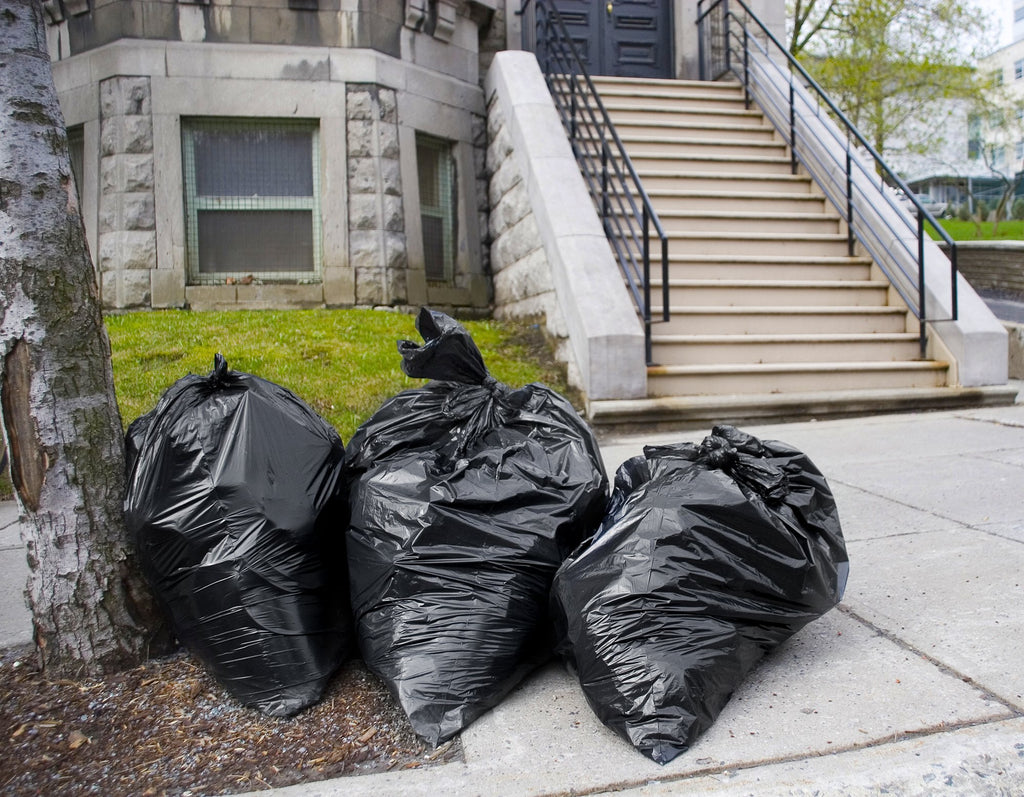 Tasker Contractor Garbage Bags 55 Gallon 3 Mil Heavy Duty (32 Bags w/Ties) 60 Gal Contractor Bags 3 Mil. 55 Gallon Heavy Duty X-Large Black Trash Bags 50 Gal,