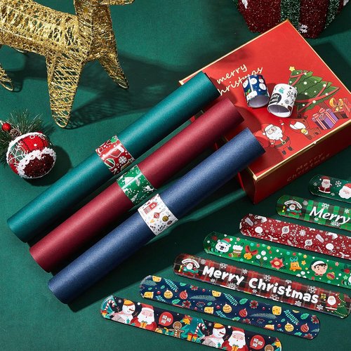 Lewtemi Christmas Wrapping Paper Roll Holder Clips - 24 Pcs Metal Clamps for Gift Wrap Organization | 8.7 x 1.2 in